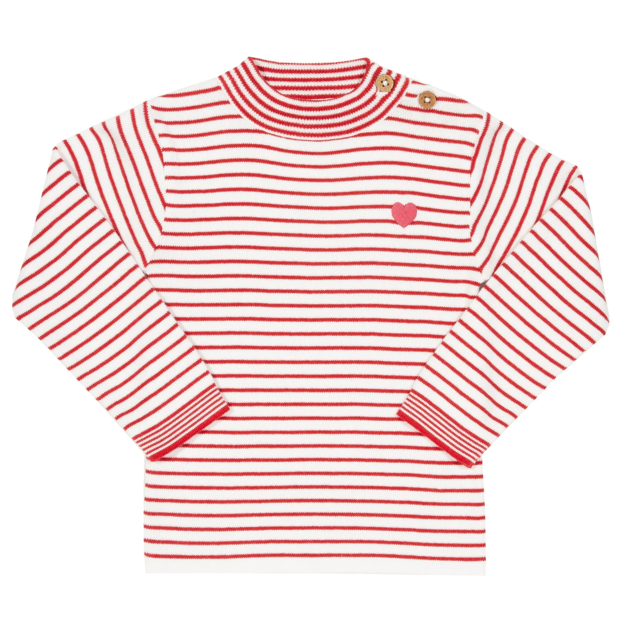 Stripy heart jumper