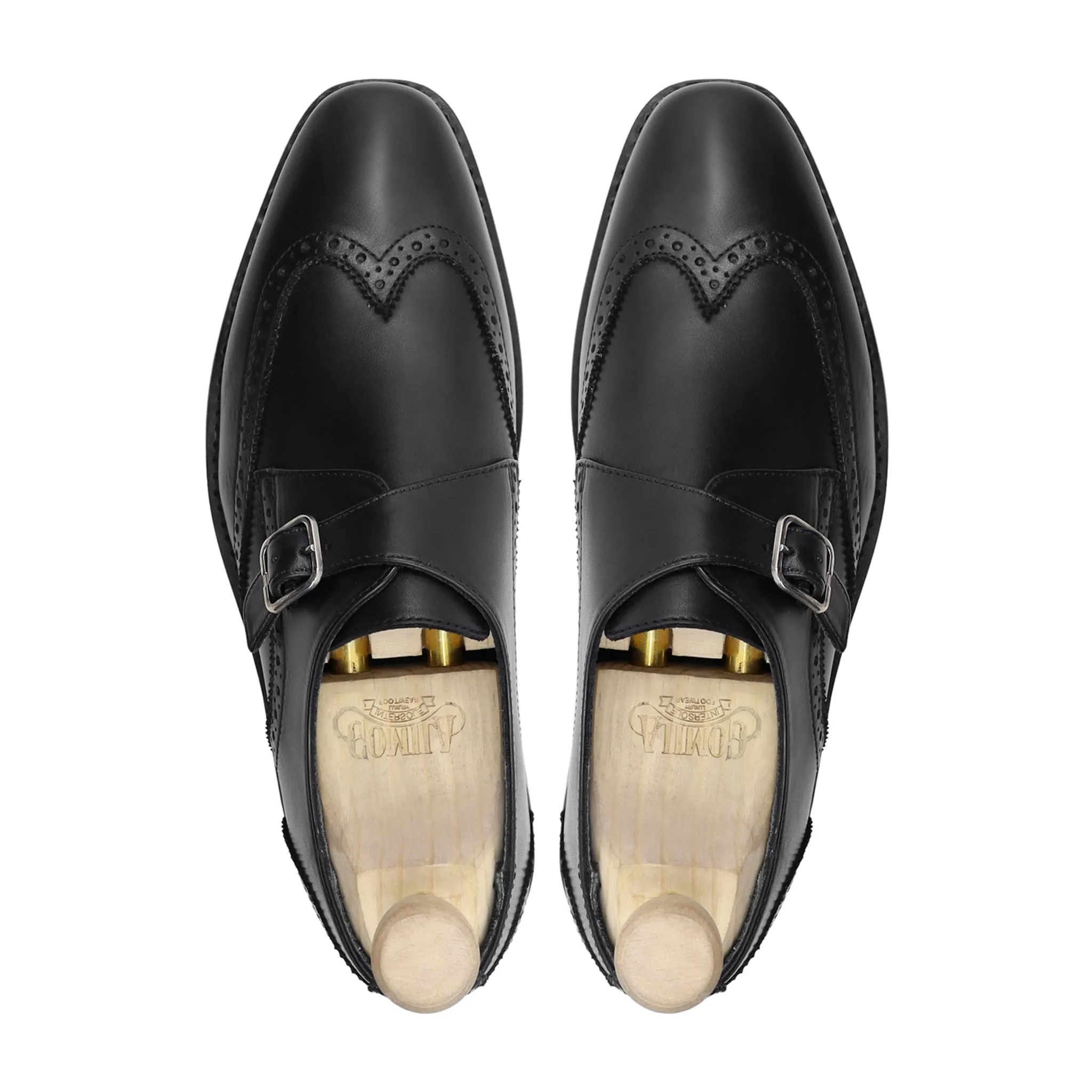 Tad - Men's Black Calf Leather Single Monkstrap