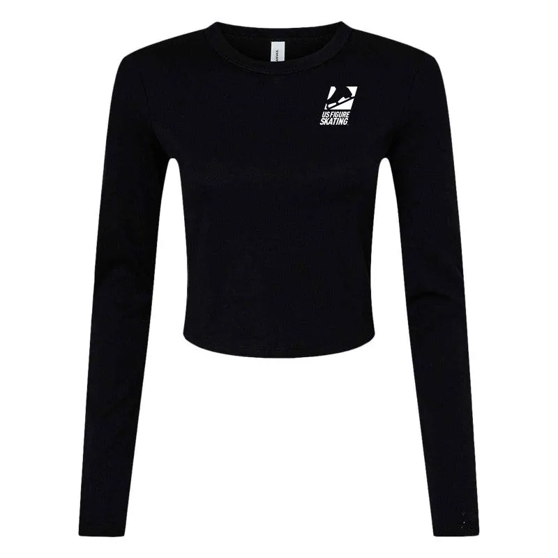 U.S. Figure Skating, Ladies' Micro Ribbed Long Sleeve Baby Tee