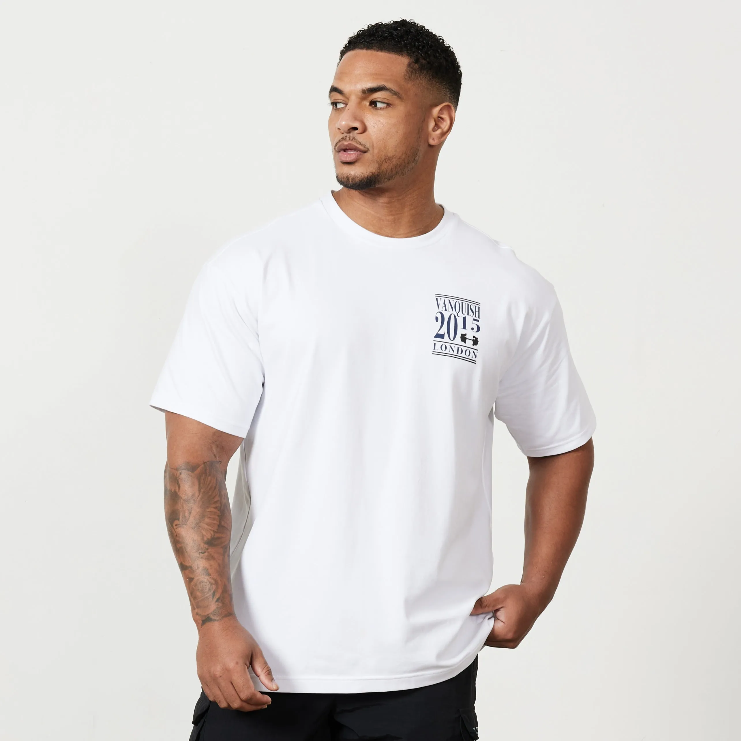 Vanquish TSP White Muscle Oversized T Shirt