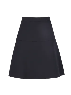 wool-silk a-line skirt